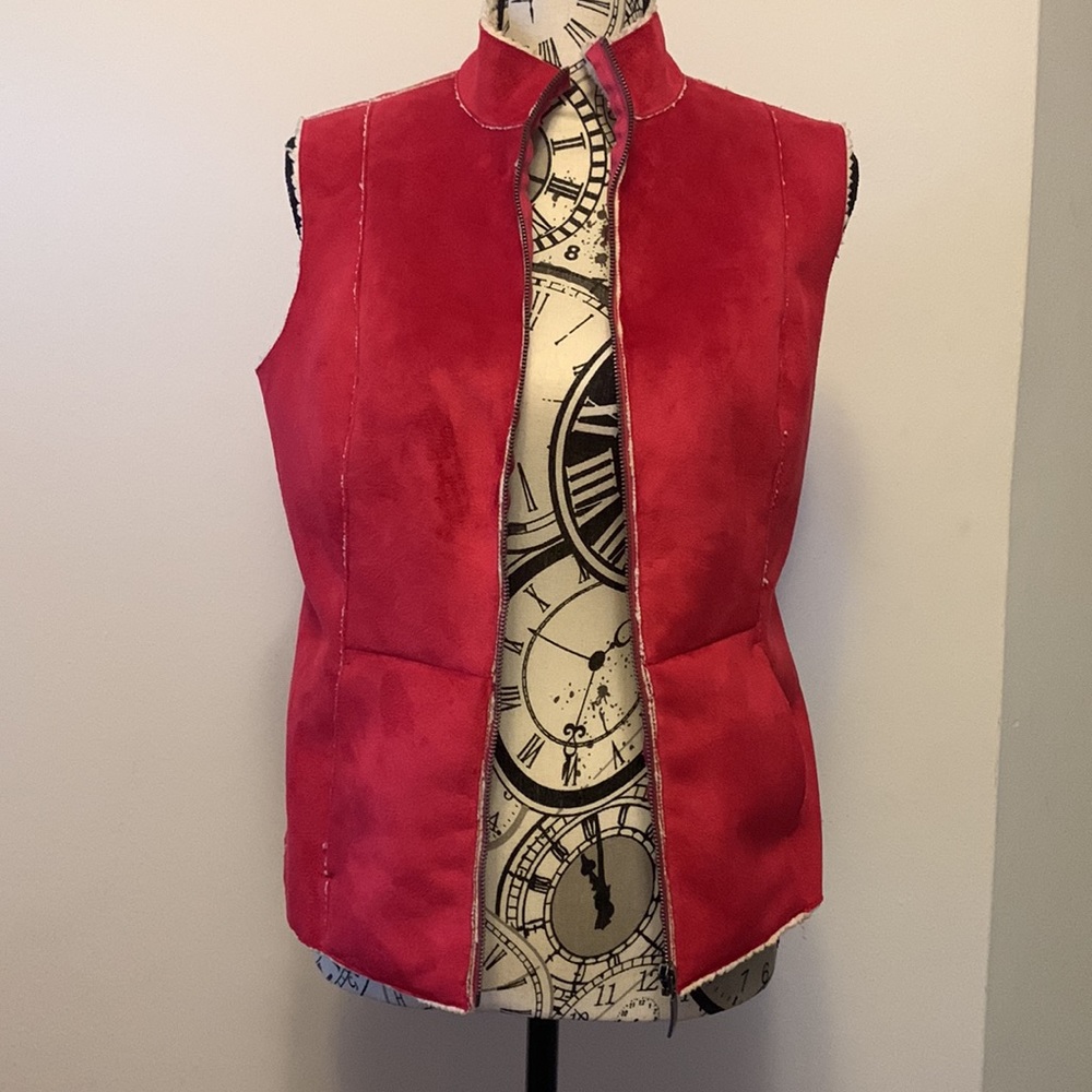 Suede look vest